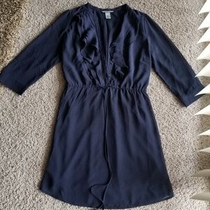 H&M Navy Blue Sheer Dress